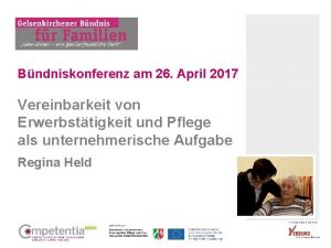 Bndniskonferenz am 26 April 2017 Vereinbarkeit von Erwerbsttigkeit