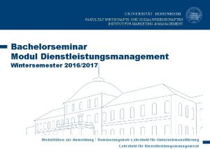 FAKULTT WIRTSCHAFTS UND SOZIALWISSENSCHAFTEN INSTITUT FR MARKETING MANAGEMENT