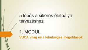 5 lps a sikeres letplya tervezshez 1 MODUL