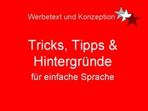 Werbetext und Konzeption Tricks Tipps Hintergrnde fr einfache