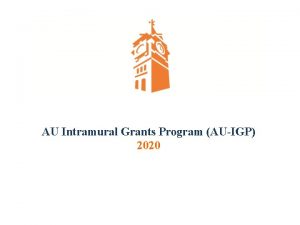 AU Intramural Grants Program AUIGP 2020 Auburn University