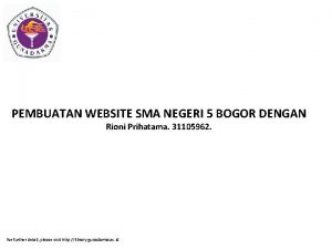 PEMBUATAN WEBSITE SMA NEGERI 5 BOGOR DENGAN Rioni