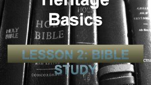 Heritage Basics Scripture Memory Verse 2 Timothy 2