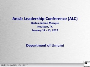 Ansr Leadership Conference ALC BaitusSamee Mosque Houston TX