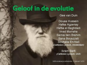 Geloof in de evolutie Gee van Duin Douaa