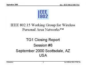 September 2000 doc IEEE 802 15 00273 r