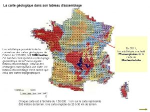 La carte gologique dans son tableau dassemblage La