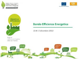 Bando Efficienza Energetica D M 5 dicembre 2013