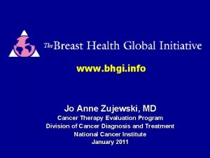 www bhgi info Jo Anne Zujewski MD Cancer