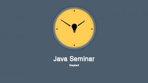 Java Seminar Chapter 3 Static Static public class