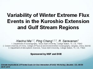 Variability of Winter Extreme Flux Events in the