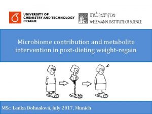 Microbiome contribution and metabolite intervention in postdieting weightregain