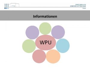Informationen WPU Wahl Pflicht WPU Unterricht Sinn und