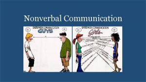Nonverbal Communication Take Away Points From the reading
