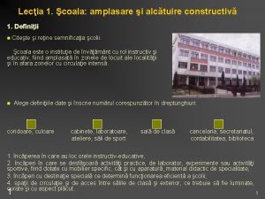 Lecia 1 coala amplasare i alctuire constructiv 1