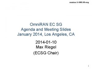 omniran14 0001 00 ecsg Omni RAN EC SG