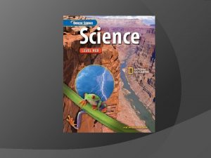 Table of Contents Chapter The Nature of Science