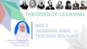 THEORIES OF LEARNING BAB 3 GAGASAN AWAL TENTANG