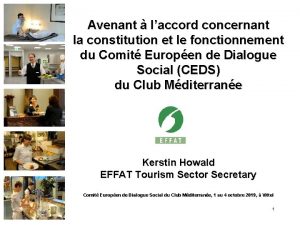 Avenant laccord concernant la constitution et le fonctionnement