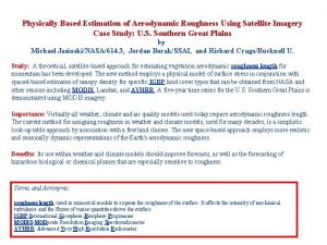 Physically Based Estimation of Aerodynamic Roughness Using Satellite