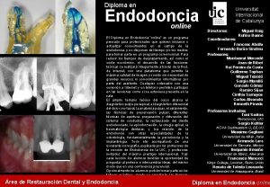 Diploma en Endodoncia online El Diploma en Endodoncia