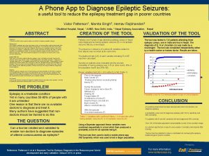 A Phone App to Diagnose Epileptic Seizures Poster