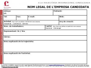 A LA TRAJECTRIA INTERNACIONAL CONSOLIDADA NOM LEGAL DE