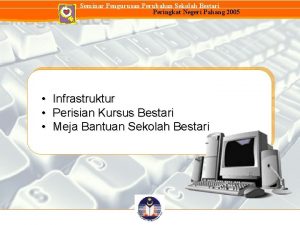 Seminar Pengurusan Perubahan Sekolah Bestari Peringkat Negeri Pahang