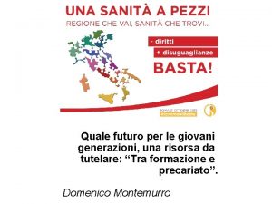 Quale futuro per le giovani generazioni una risorsa