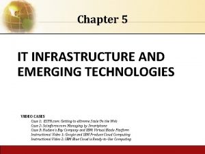 Chapter 5 IT INFRASTRUCTURE AND EMERGING TECHNOLOGIES VIDEO