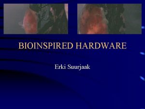 BIOINSPIRED HARDWARE Erki Suurjaak Overview bioinspired hardware NASAs