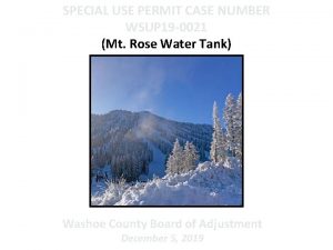 SPECIAL USE PERMIT CASE NUMBER WSUP 19 0021