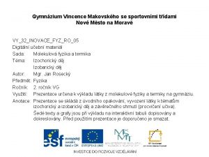 Gymnzium Vincence Makovskho se sportovnmi tdami Nov Msto