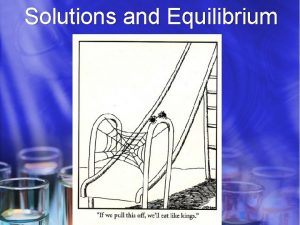Solutions and Equilibrium Heterogeneous Equilibrium Reaction occurs in