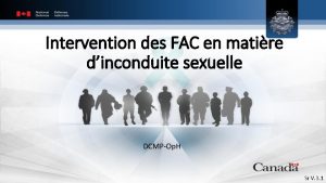 Intervention des FAC en matire dinconduite sexuelle DCMPOp