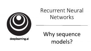 Recurrent Neural Networks deeplearning ai Why sequence models