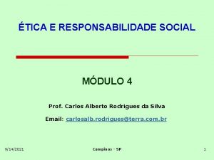 TICA E RESPONSABILIDADE SOCIAL MDULO 4 Prof Carlos