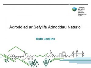 Adroddiad ar Sefyllfa Adnoddau Naturiol Ruth Jenkins Rheoli