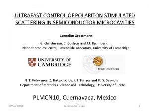 ULTRAFAST CONTROL OF POLARITON STIMULATED SCATTERING IN SEMICONDUCTOR