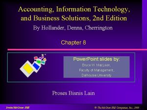 Accounting Information Technology and Business Solutions 2 nd