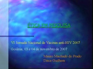 TICA EM PESQUISA VI Jornada Nacional de Vacinas