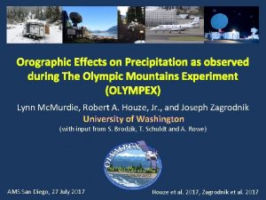 Orographic Effects on Precipitation as observed during The