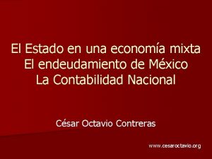 El Estado en una economa mixta El endeudamiento