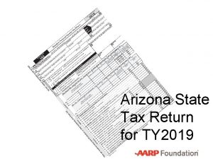 Arizona State Tax Return for TY 2019 2019