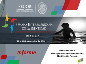 27 al 30 de septiembre de 2016 Informe