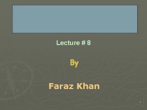 Multimedia Project Design Concepts Lecture 8 By Faraz