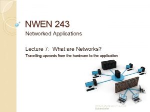 NWEN 243 Networked Applications Lecture 7 What are