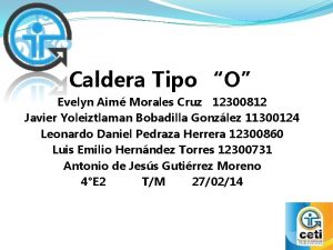 Caldera Tipo O Evelyn Aim Morales Cruz 12300812