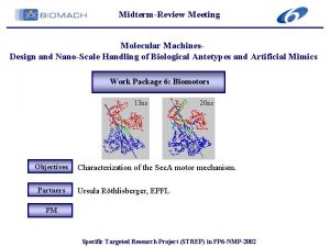 MidtermReview Meeting Molecular Machines Design and NanoScale Handling