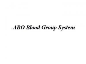 Blood group test